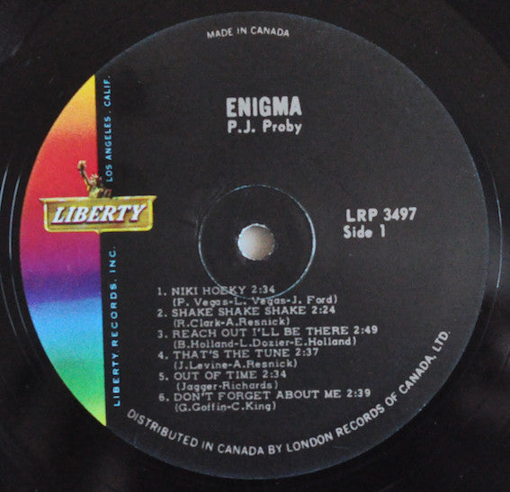 P.J. Proby : Enigma (LP, Album, Mono)