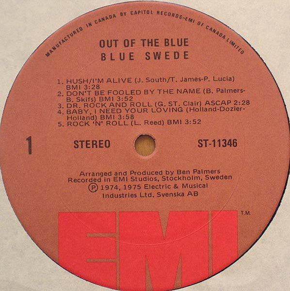 Blue Swede : Out Of The Blue (LP, Album)