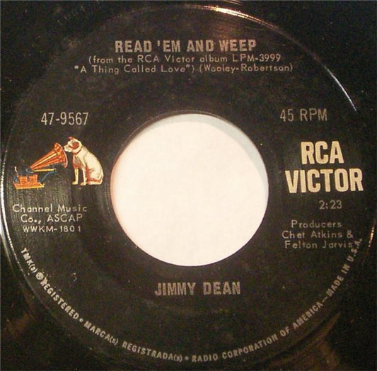 Jimmy Dean : Born To Be By Your Side / Read 'Em And Weep (7")