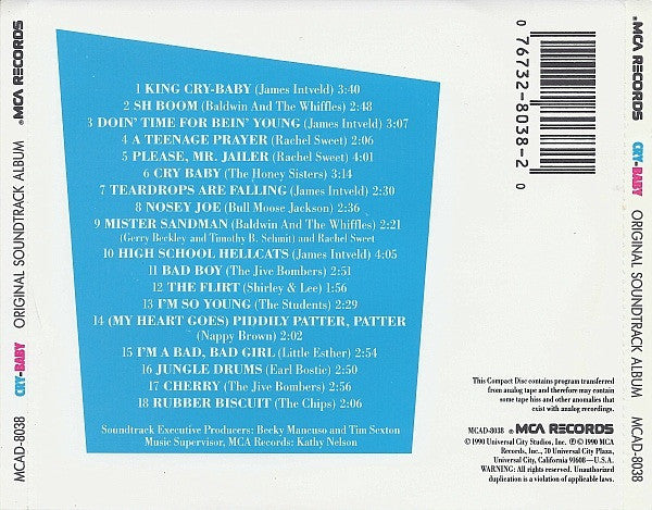 Various : Cry-Baby - Music From The Original Motion Picture Soundtrack (CD, Album)