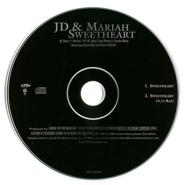 Jermaine Dupri & Mariah Carey : Sweetheart (CD, Single)