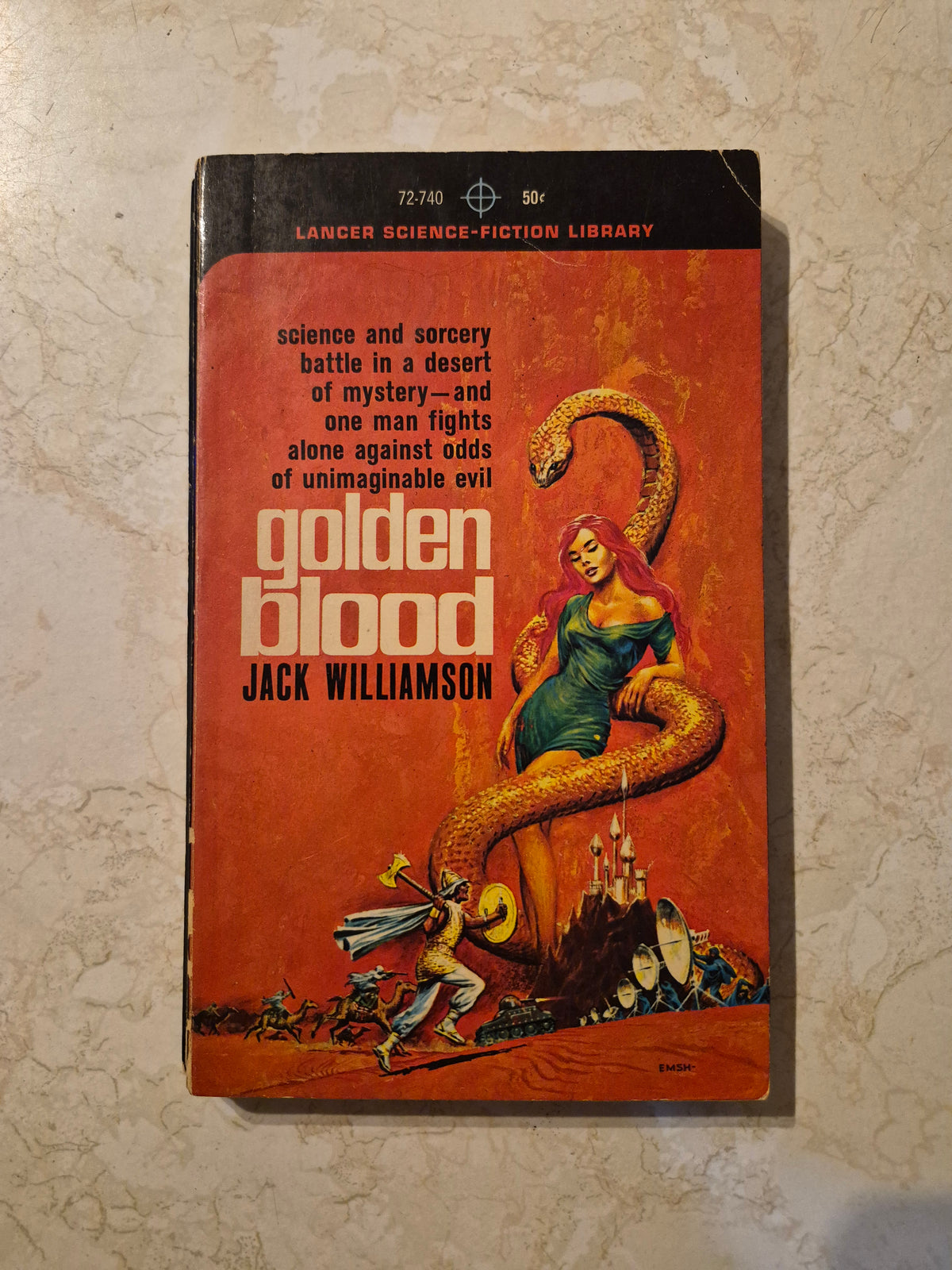 Front cover of Golden Blood by Jack Williamson, Lancer paperback