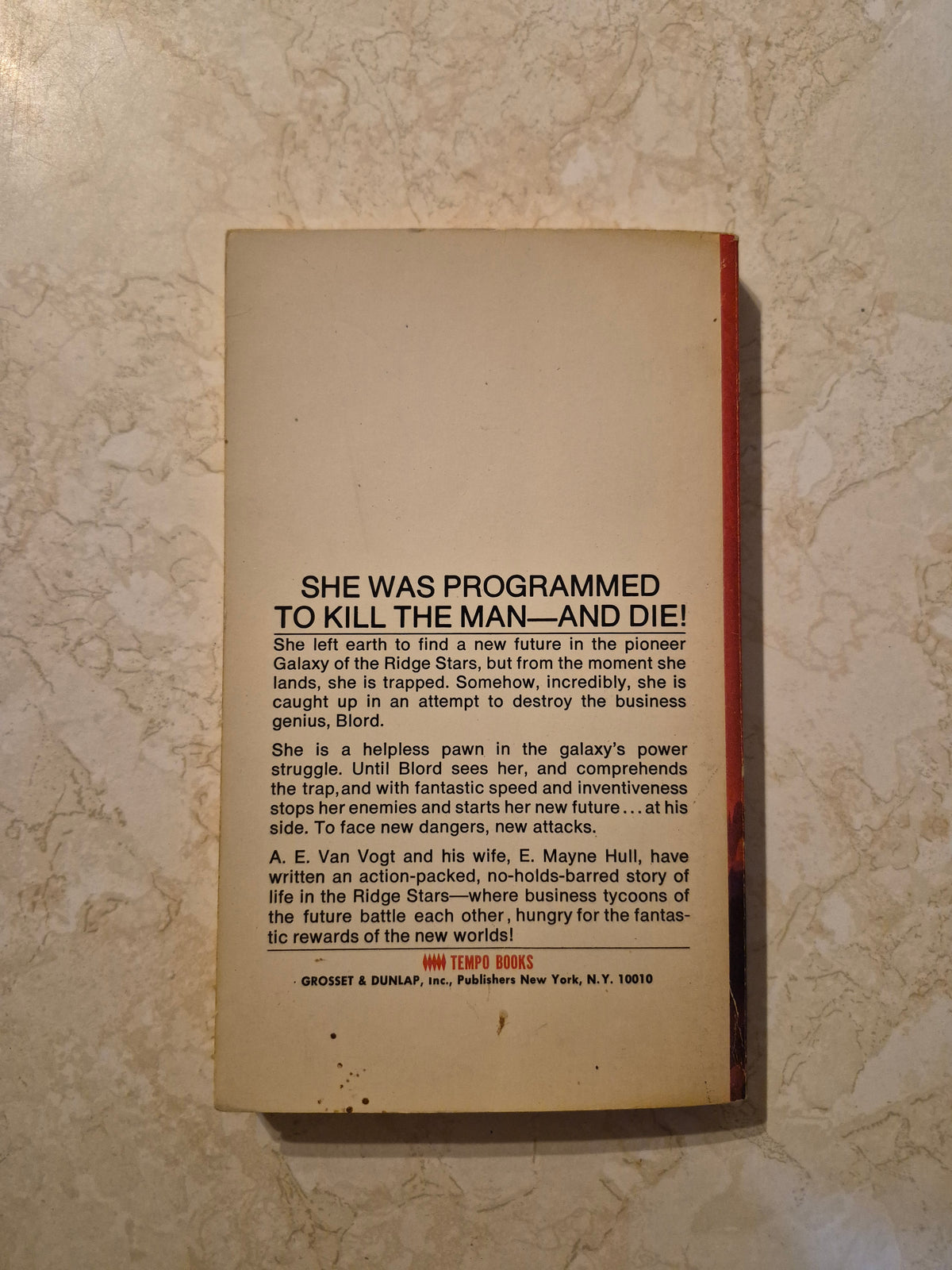 Back cover of Planets for Sale by A.E. Van Vogt and E. Mayne Hull