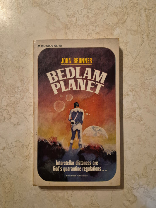 Front cover of Bedlam Planet by John Brunner, Ace paperback