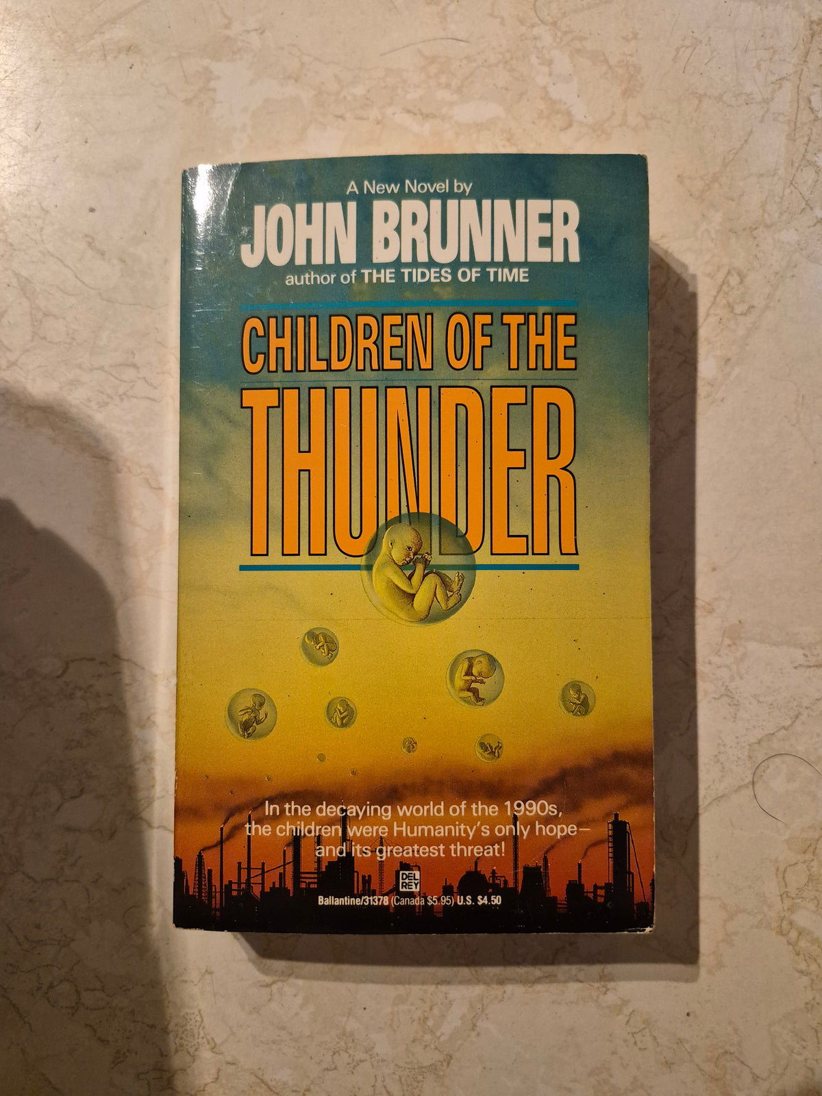 Front cover of Children of the Thunder by John Brunner, Ballantine paperback