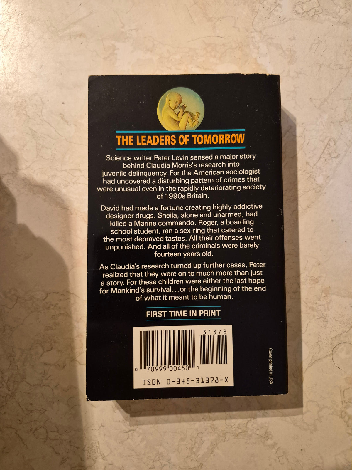 Back cover of Children of the Thunder by John Brunner showing synopsis and ISBN