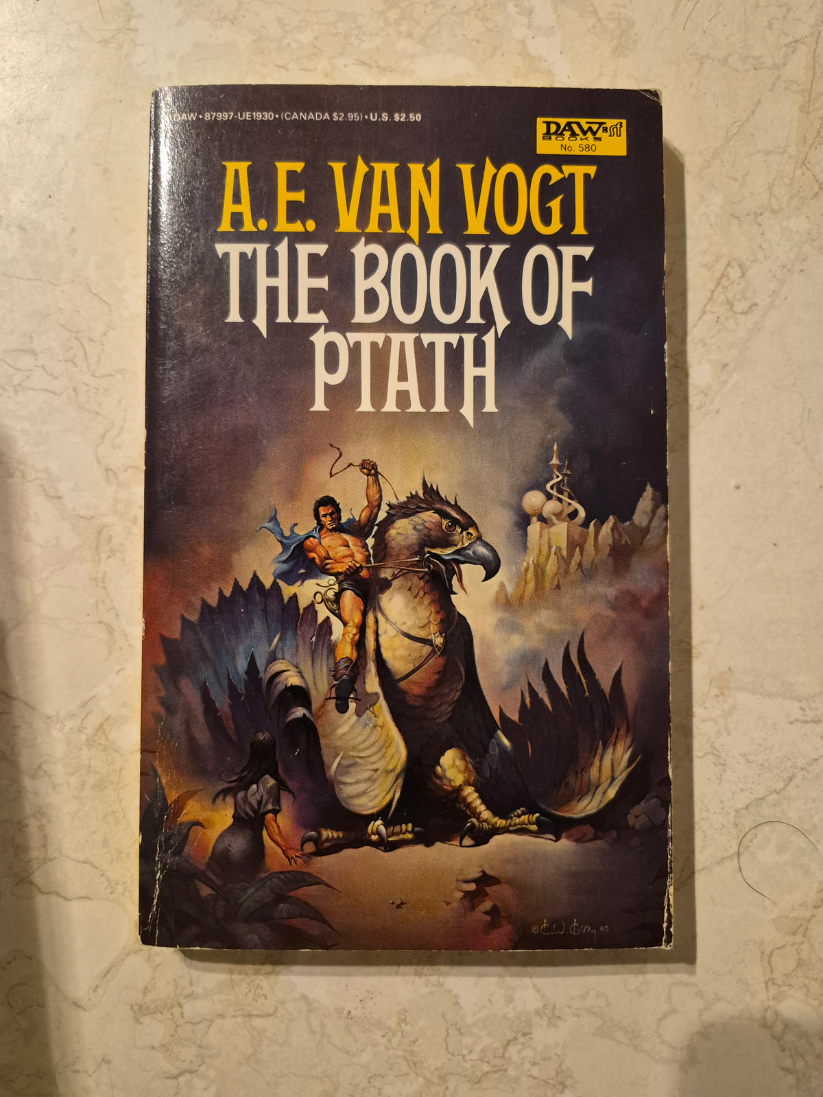 Front cover of The Book of Ptath by A.E. van Vogt, DAW Books paperback