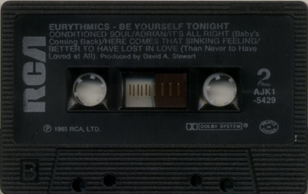 Eurythmics : Be Yourself Tonight (Cass, Album)