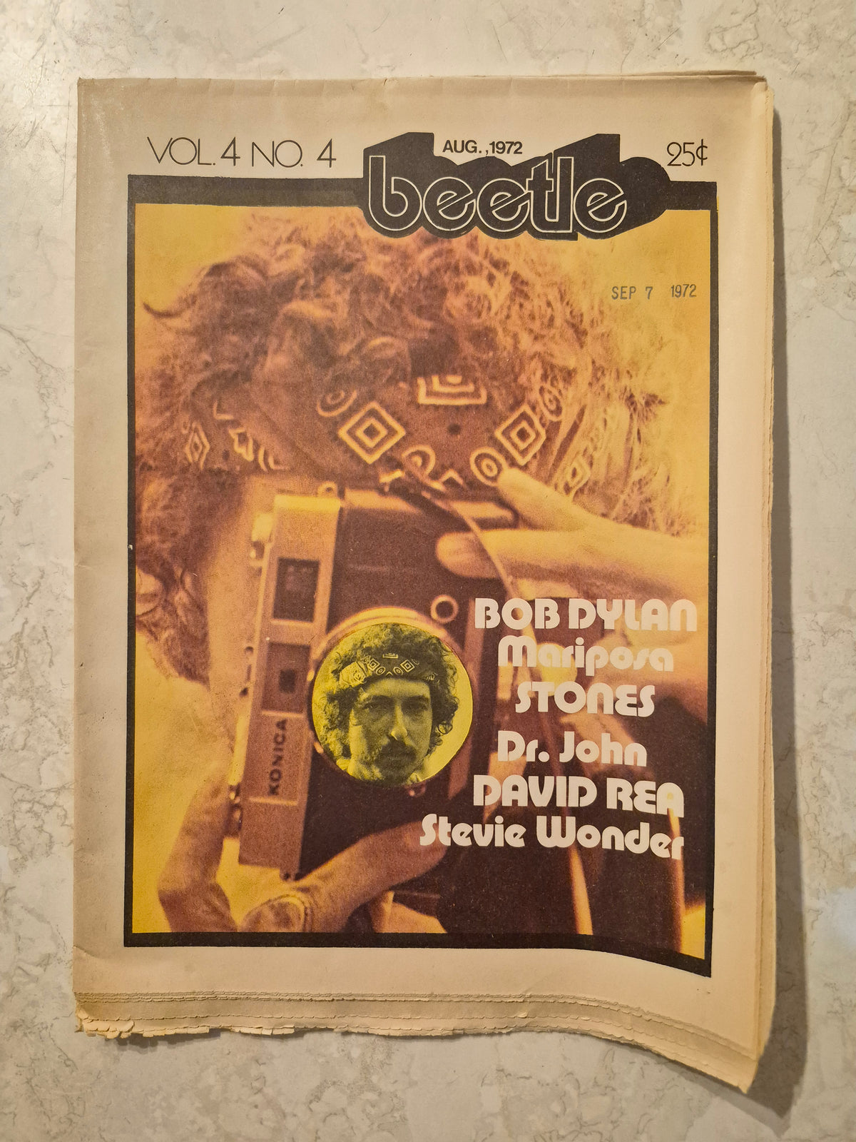 Beetle magazine August 1972 Volume 4 Number 4 front cover with visible bottom-edge wear