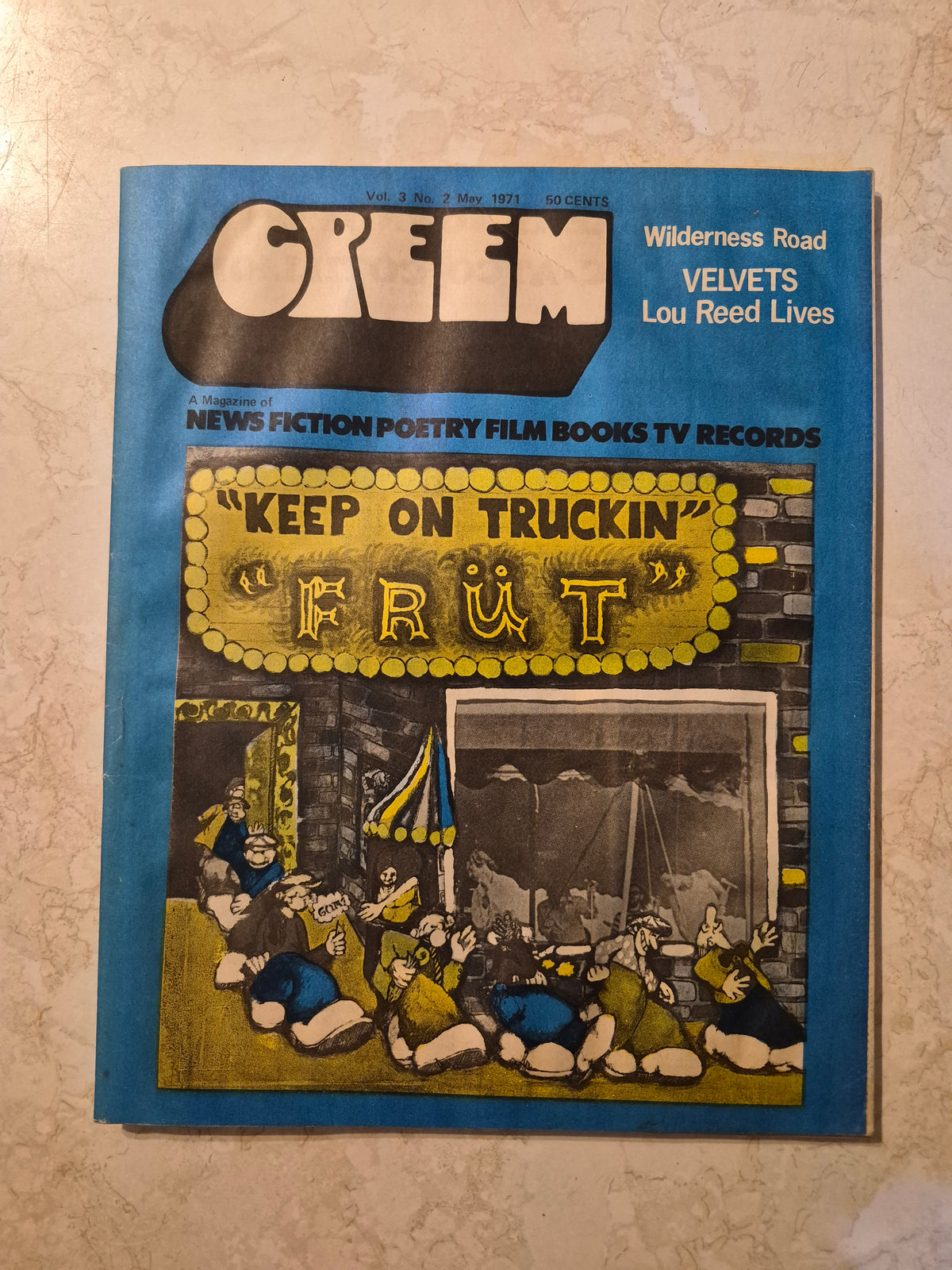 CREEM May 1971 Volume 3 Number 2 front cover featuring Früt