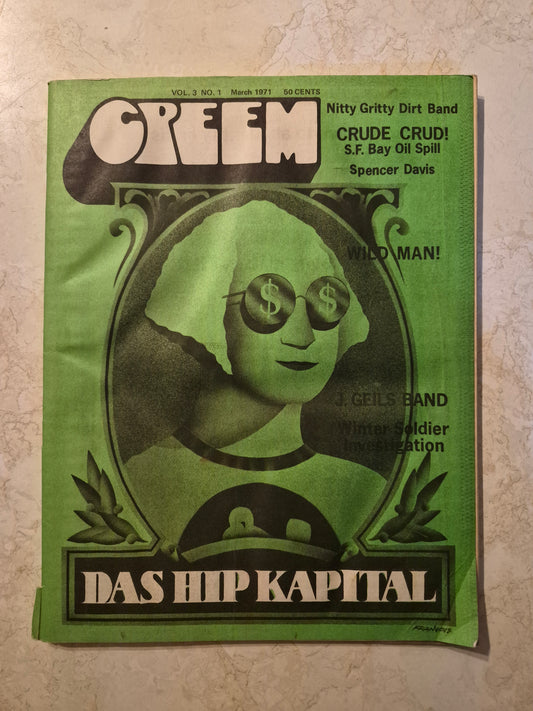 CREEM March 1971 Das Hip Kapital green front cover