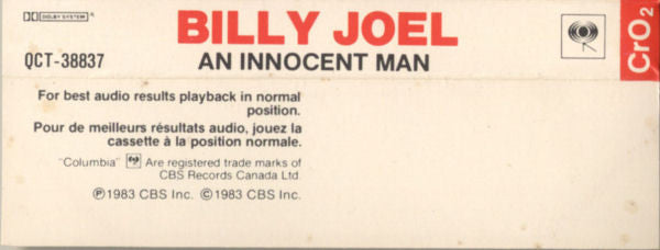 Billy Joel : An Innocent Man (Cass, Album)