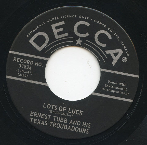 Ernest Tubb And His Texas Troubadours : Waltz Across Texas (7", Single)