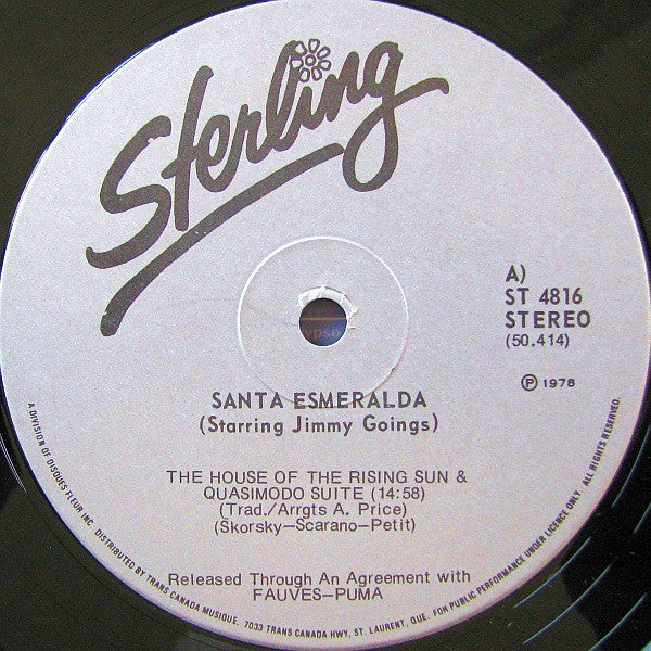 Santa Esmeralda Starring Jimmy Goings : The House Of The Rising Sun (LP, Album)