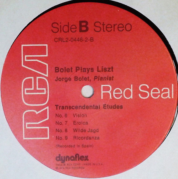 Franz Liszt / Jorge Bolet : Bolet Plays Liszt (2xLP)
