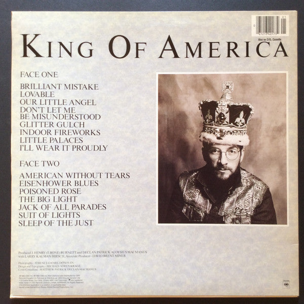 The Costello Show Featuring The Attractions And The Confederates : King Of America (LP, Album)