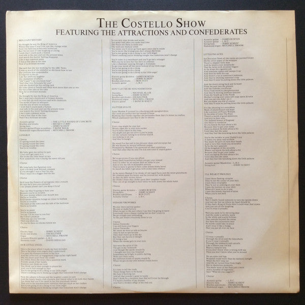 The Costello Show Featuring The Attractions And The Confederates : King Of America (LP, Album)