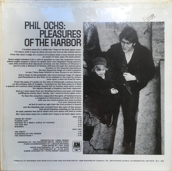 Phil Ochs : Pleasures Of The Harbor (LP, Album, RE)