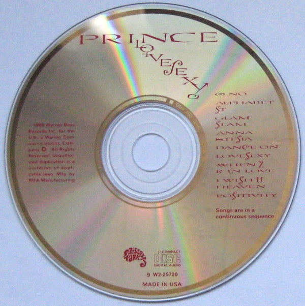 Prince : Lovesexy (CD, Album, Club)