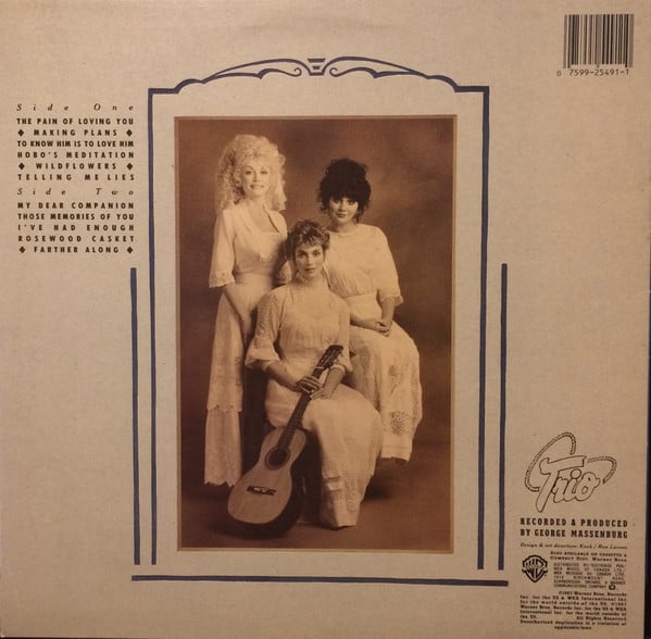 Dolly Parton, Linda Ronstadt & Emmylou Harris : Trio (LP, Album)