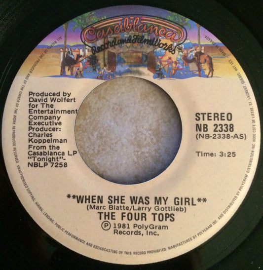 Four Tops : When She Was My Girl (7", Single)