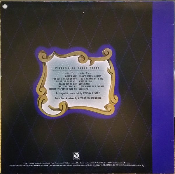 Linda Ronstadt & The Nelson Riddle Orchestra* : What's New (LP, Album, Qua)