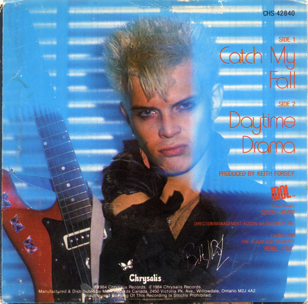Billy Idol : Catch My Fall (7", Single)