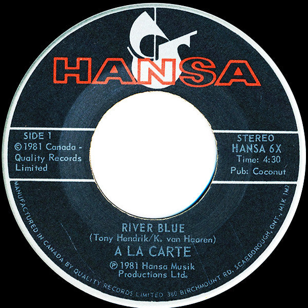 À La Carte : River Blue (7", Single)