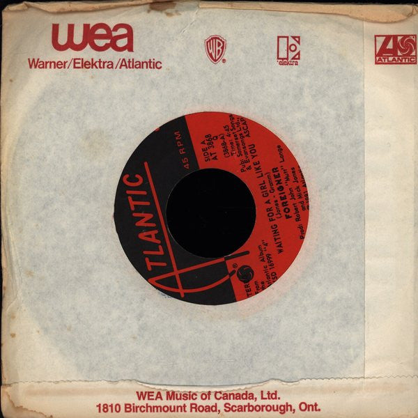 Foreigner : Waiting For A Girl Like You (7", Single)