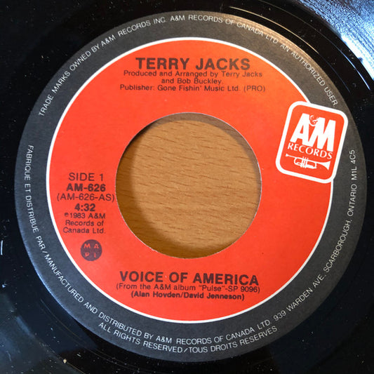 Terry Jacks : Voice Of America / The Whale Of Juan Perez Sound (7", Single)