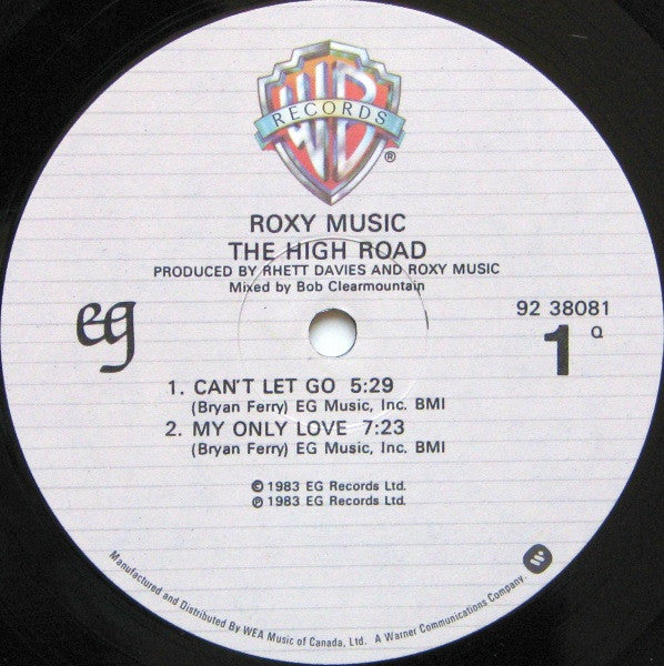 Roxy Music : The High Road (LP, MiniAlbum, Qua)