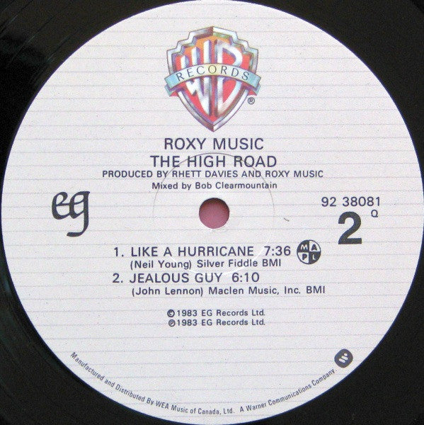 Roxy Music : The High Road (LP, MiniAlbum, Qua)