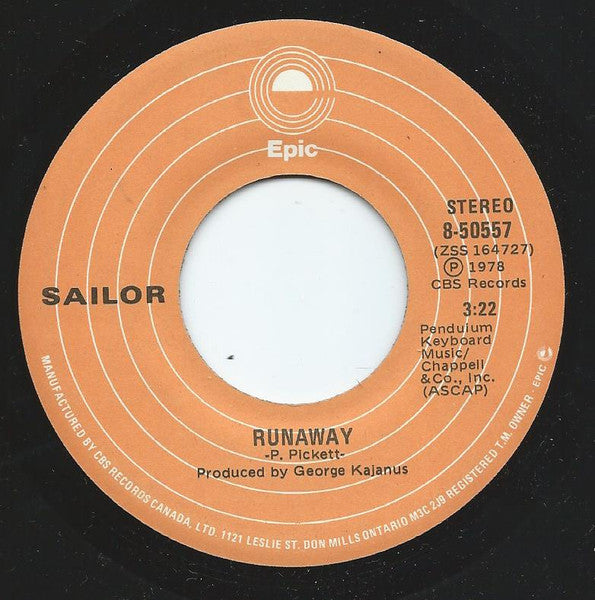 Sailor : Runaway (7")