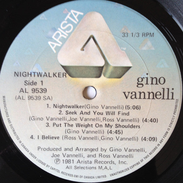 Gino Vannelli : Nightwalker (LP, Album)