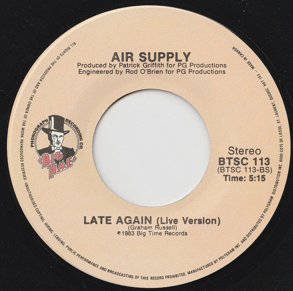 Air Supply : Making Love (Out Of Nothing At All) (7", Single)