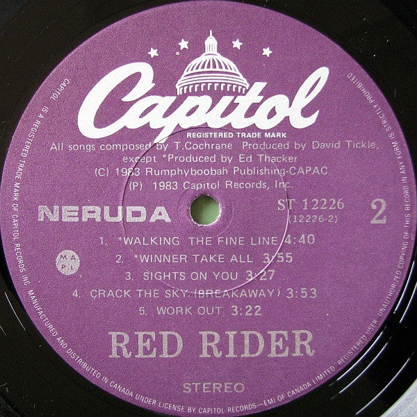 Red Rider : Neruda (LP, Album)