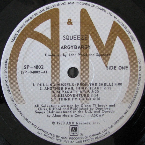 Squeeze (2) : Argybargy (LP, Album)