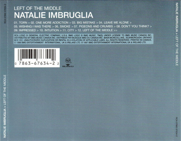 Natalie Imbruglia : Left Of The Middle (CD, Album)