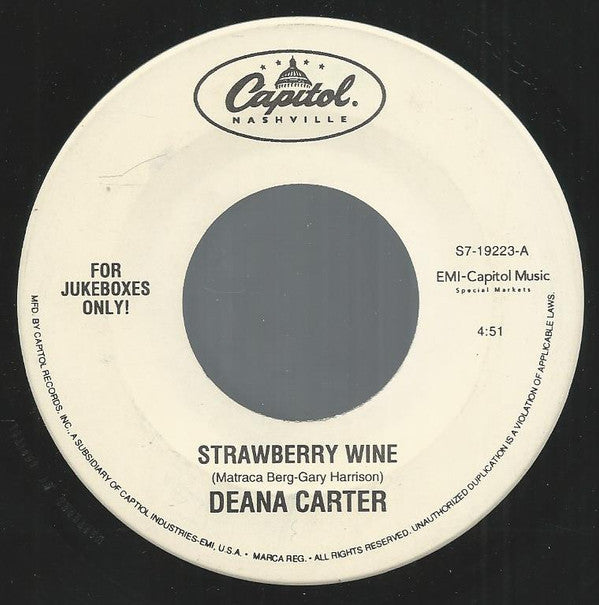 Deana Carter : Strawberry Wine / Before We Ever Heard Goodbye (7", Single, Jukebox)
