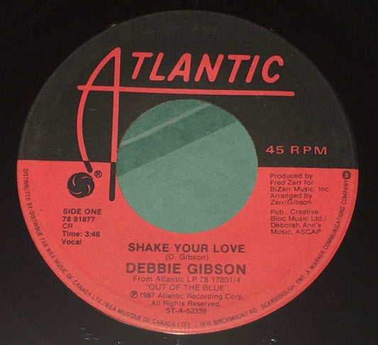 Debbie Gibson : Shake Your Love (7", Single)