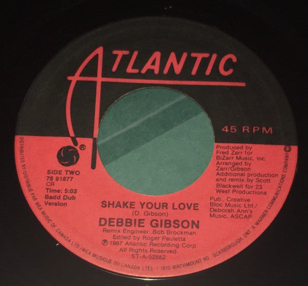 Debbie Gibson : Shake Your Love (7", Single)