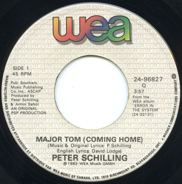 Peter Schilling : Major Tom (Coming Home) (7", Single)