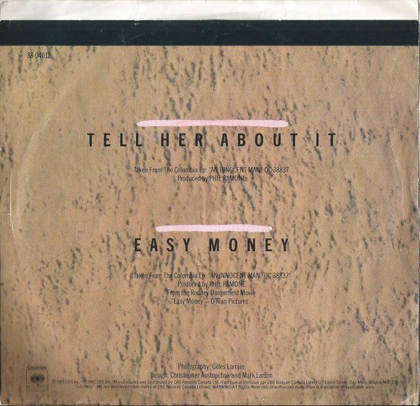Billy Joel : Tell Her About It (7", Single)