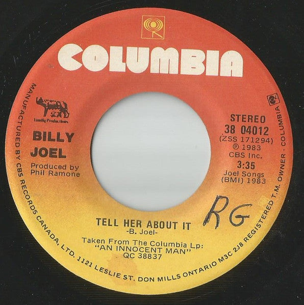 Billy Joel : Tell Her About It (7", Single)