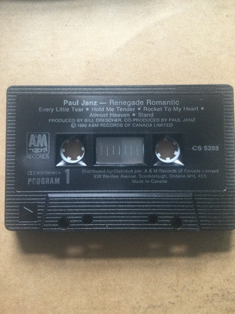Paul Janz : Renegade Romantic (Cass, Album, Dol)
