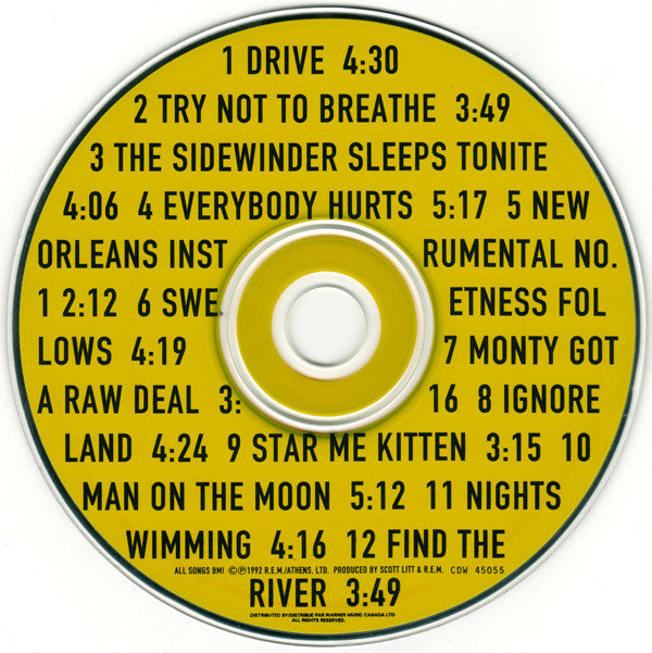 R.E.M. : Automatic For The People (CD, Album)