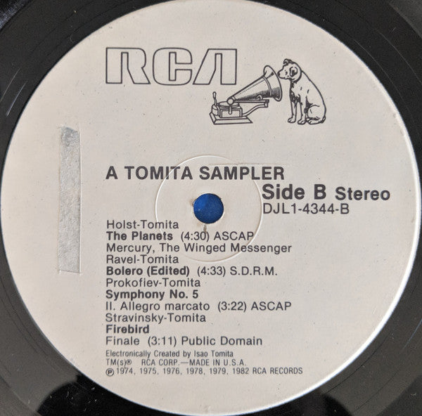 Tomita & The Plasma Symphony Orchestra : A Tomita Sampler (LP, Comp, Promo, Smplr)