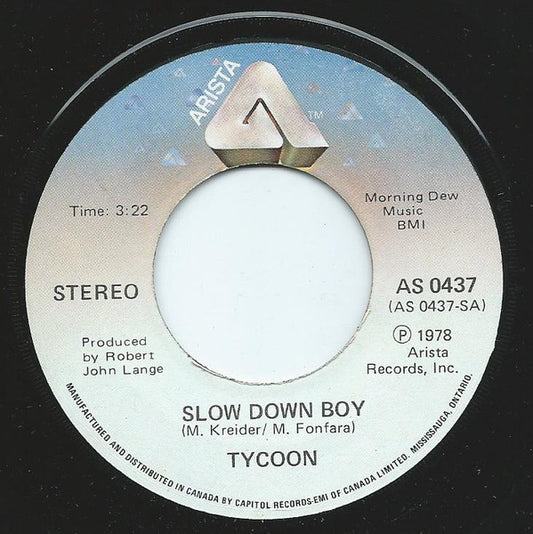 Tycoon (3) : Slow Down Boy / Don't Worry (7")