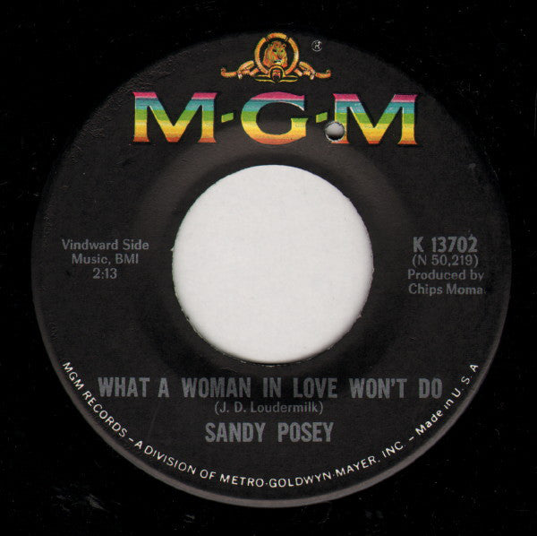 Sandy Posey : What A Woman In Love Won't Do (7")
