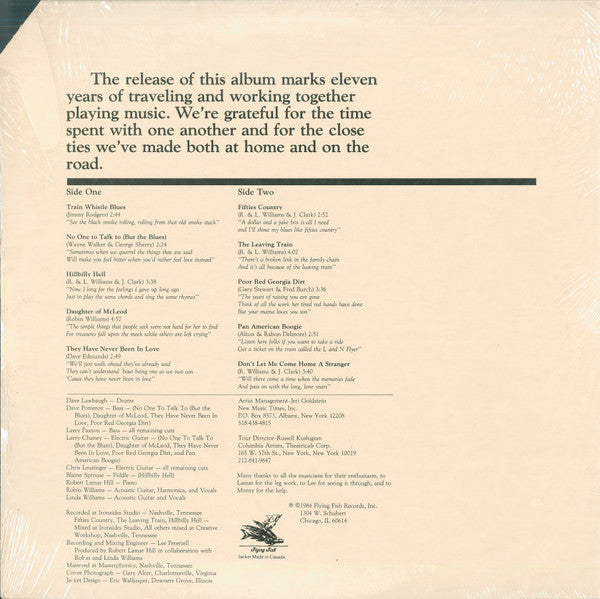 Robin & Linda Williams : Close As We Can Get (LP, Album)
